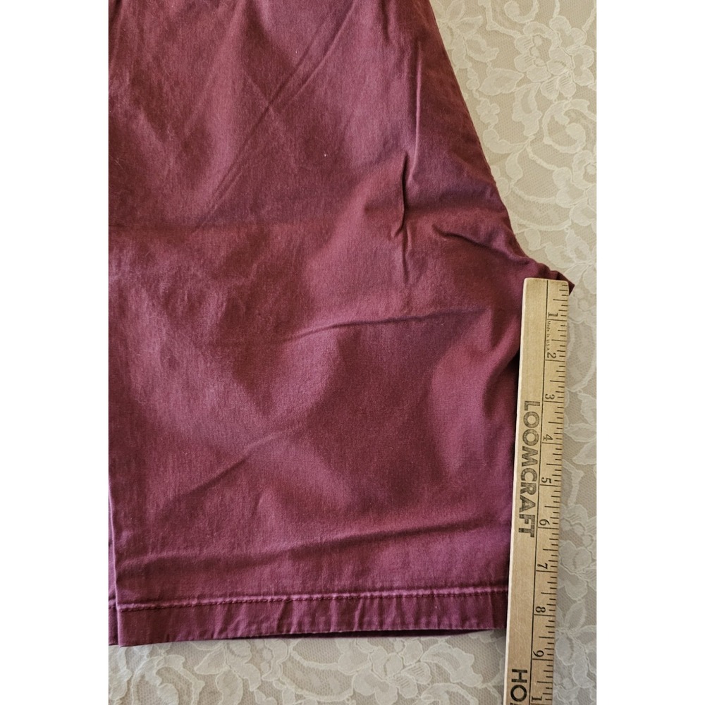 Hudson & Barrow NYC Chino Shorts Mens Size‎ 34 Maroon Stretch Pockets - Picture 8 of 8